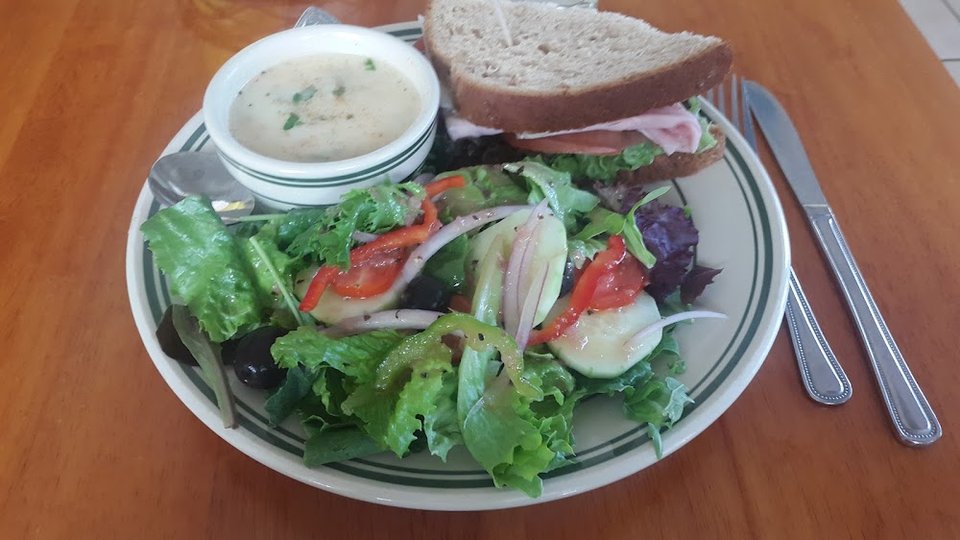 Half Sandwich Soup and Salad
