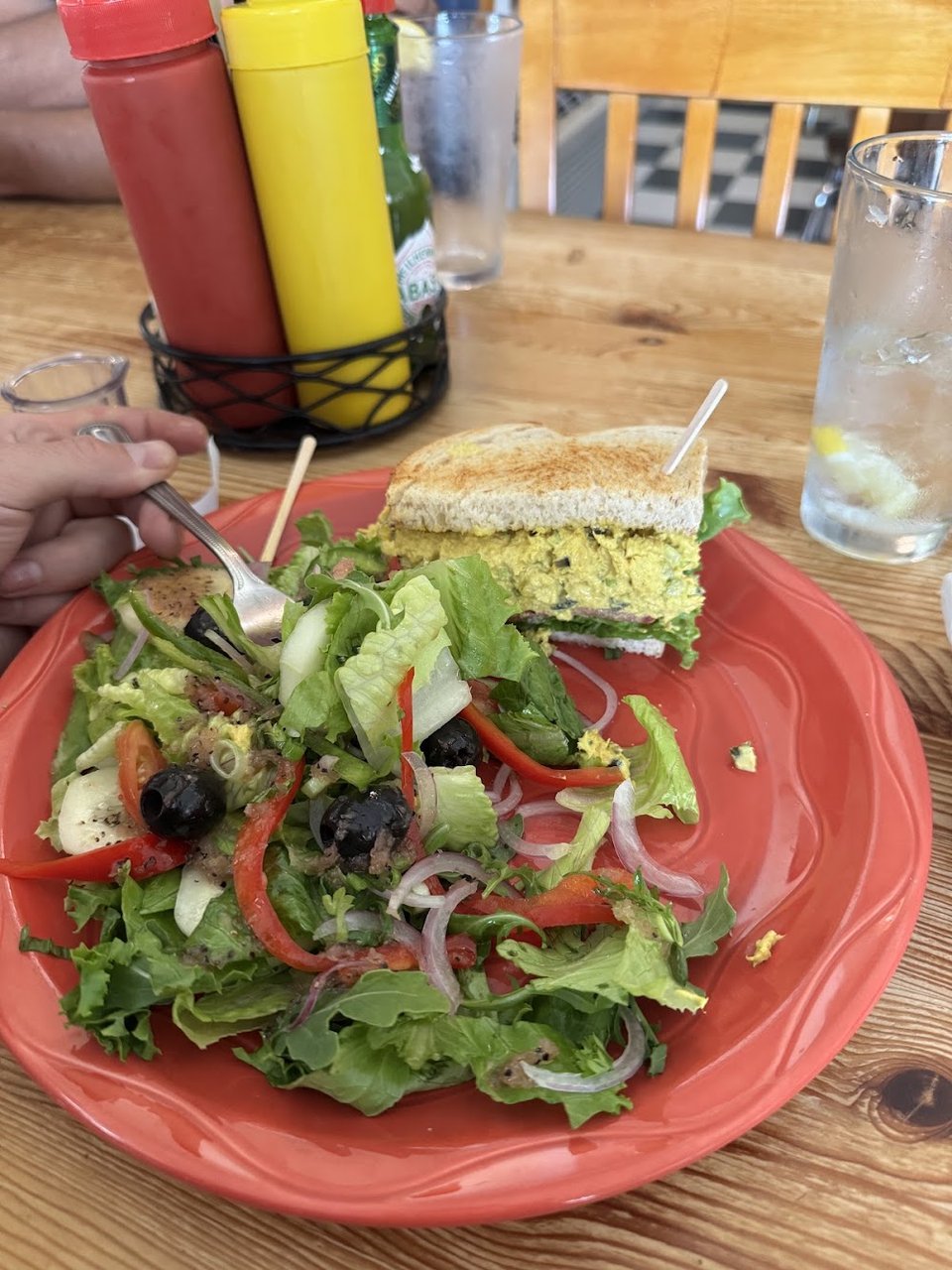 Curry Tuna Sandwich with Salad