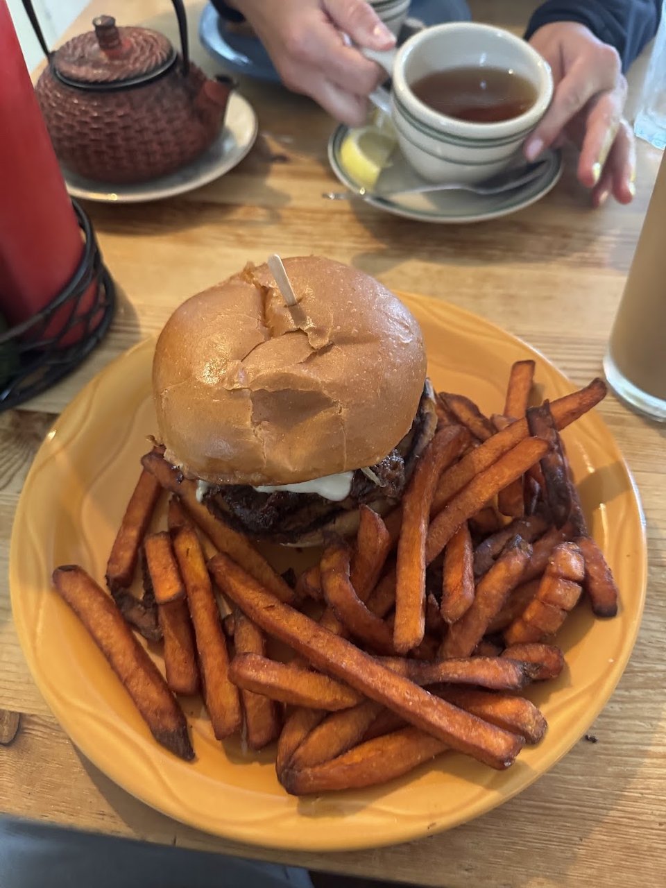 Burger with Sweet Potato Fries